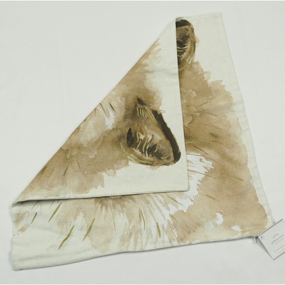 Pottery Barn Painted Fox 20" x 20" Pillow Cover NWT ~ Woodland Cabin Decor NEW! - Picture 5 of 7